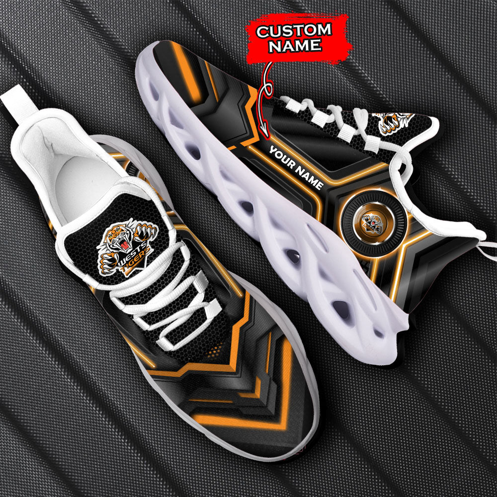 Ideafootwear Wests Tigers NRL Max Soul Shoes Sneakers For Men And Women