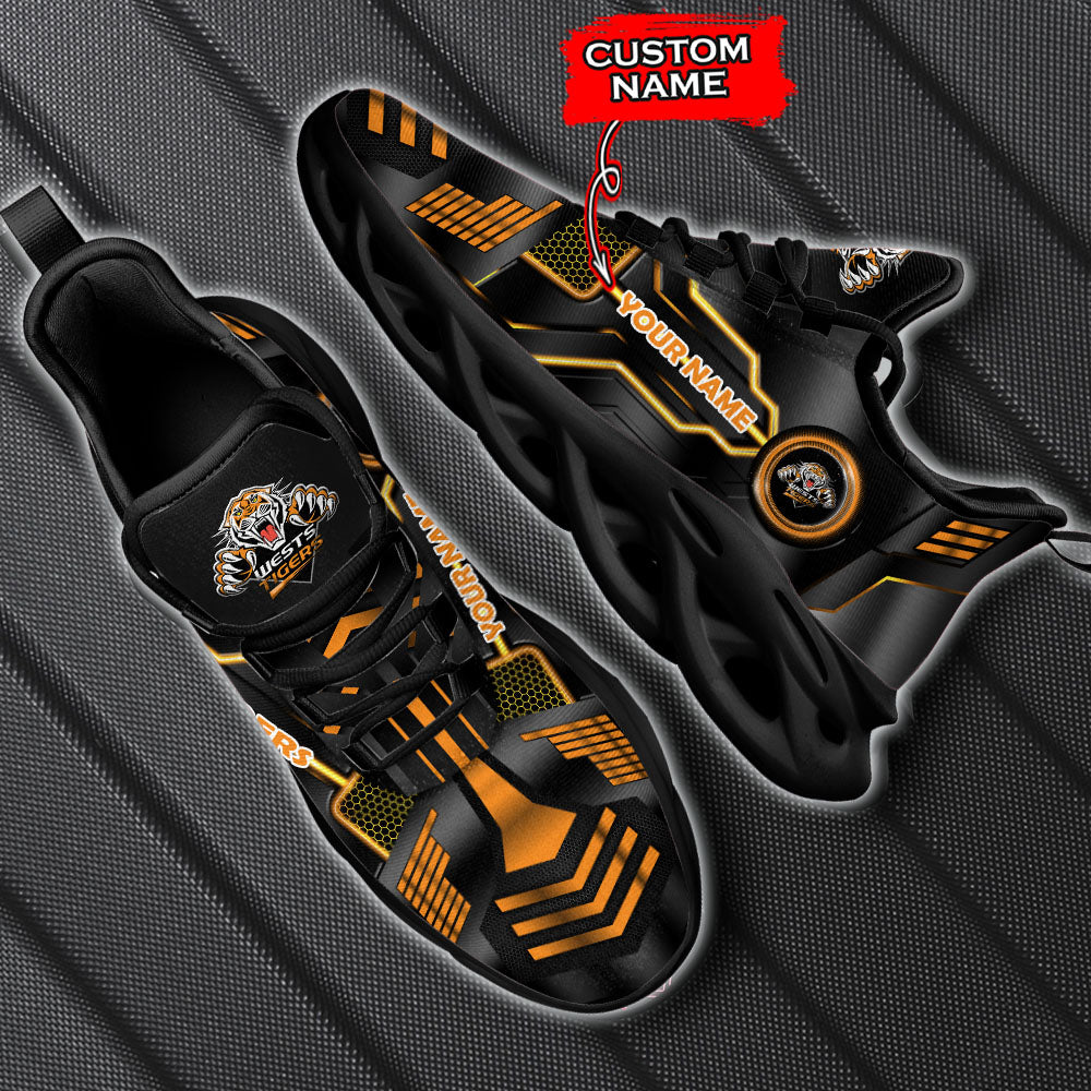 Ideafootwear Wests Tigers NRL Max Soul Shoes Sneakers For Men And Women
