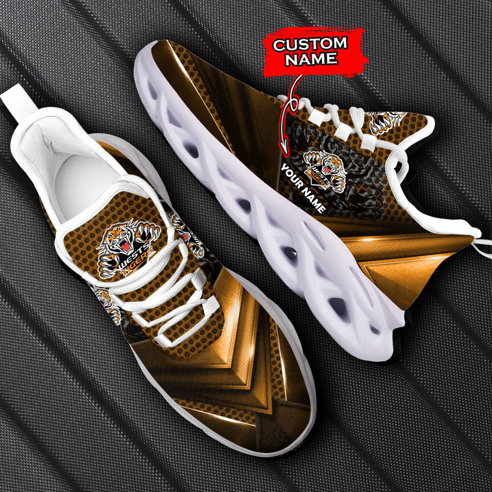 Ideafootwear Wests Tigers NRL Max Soul Shoes Sneakers For Men And Women
