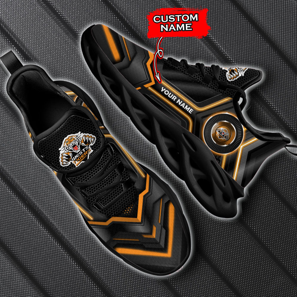 Ideafootwear Wests Tigers NRL Max Soul Shoes Sneakers For Men And Women