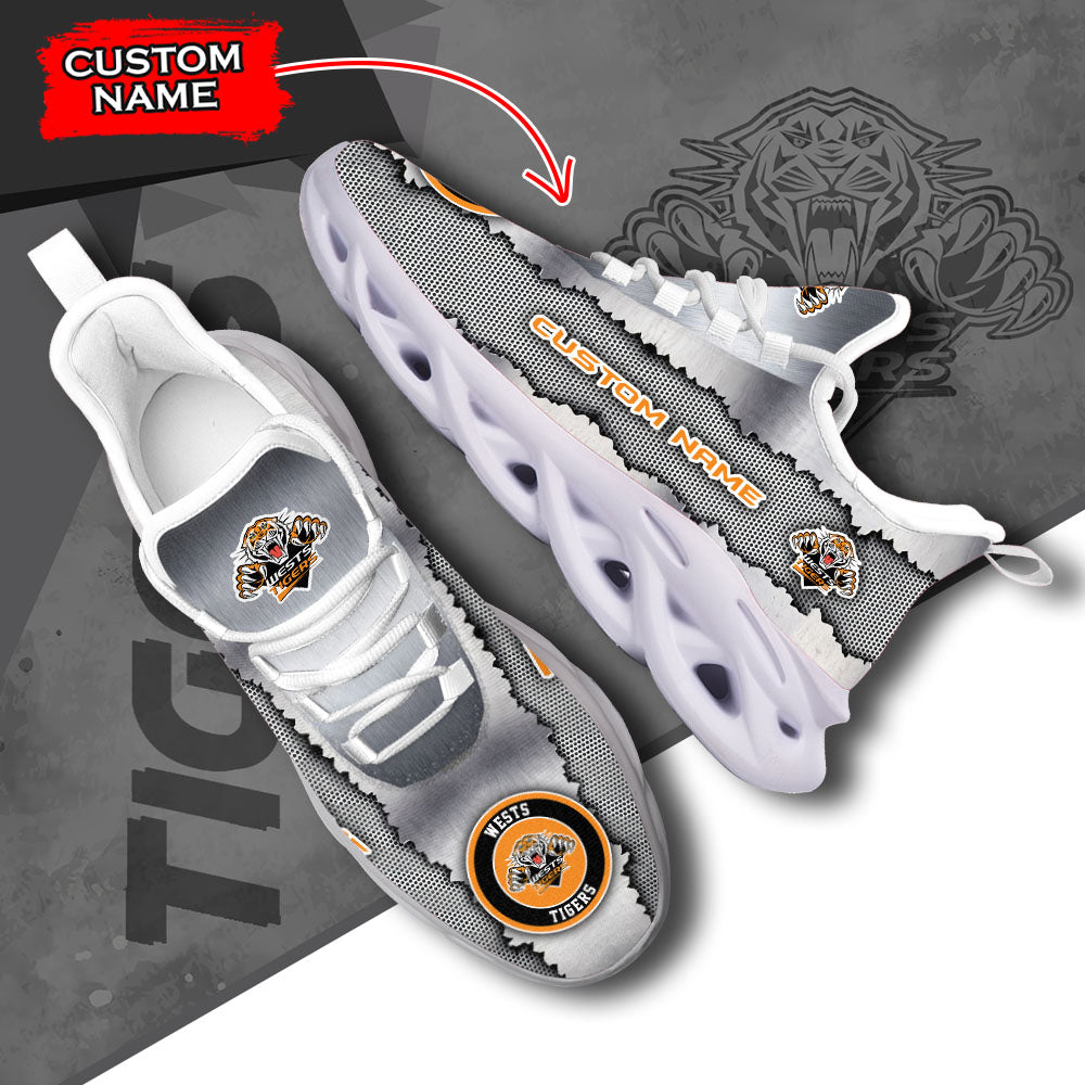 Ideafootwear Wests Tigers NRL Max Soul Shoes Sneakers For Men And Women