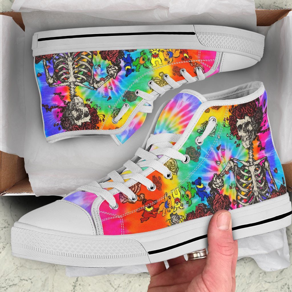 Ideafootwear What a Long Strange Trip It's Been High Top Canvas Sneakers Shoes For Men And Women