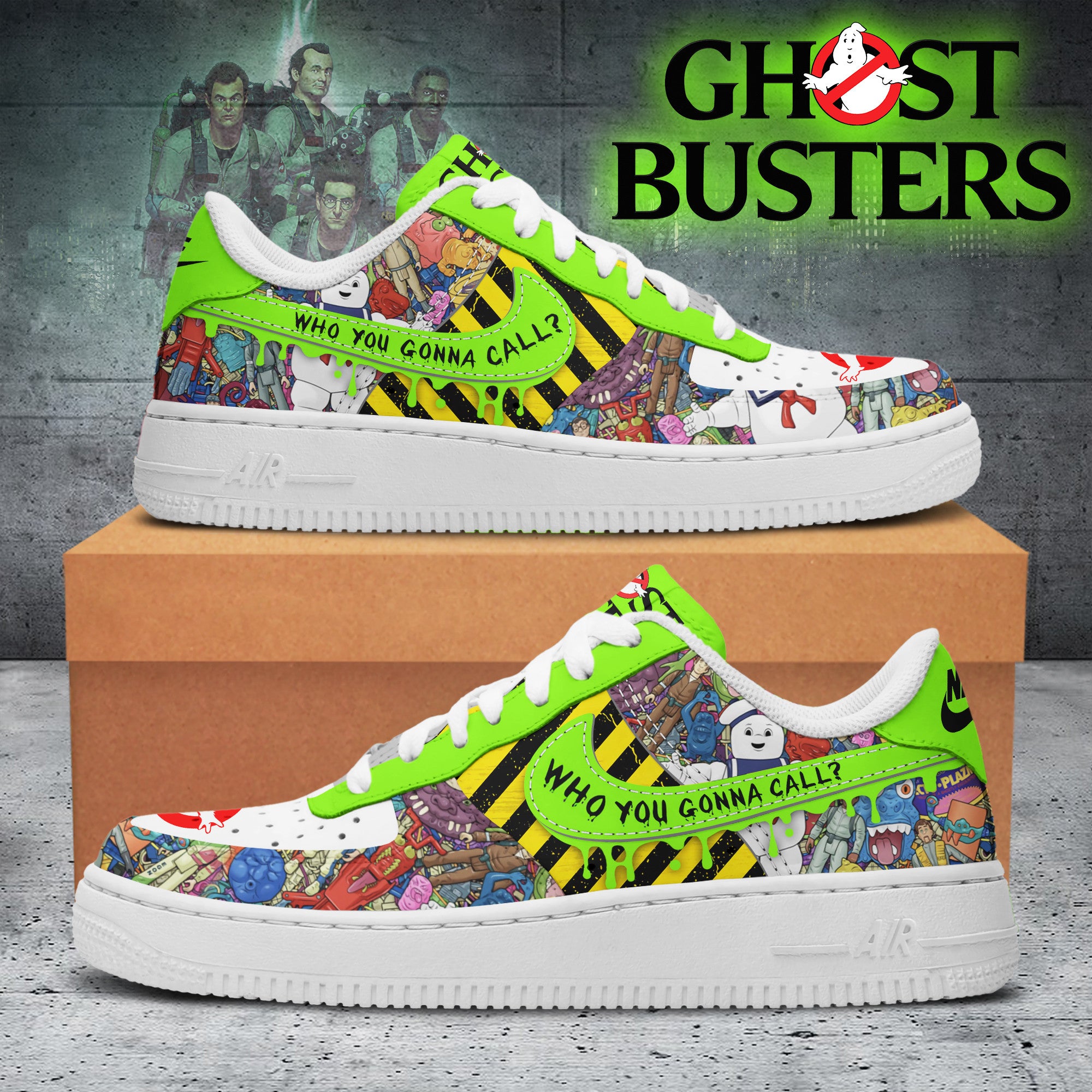 Ideafootwear Who You Gonna Call Air Low-Top Sneakers Shoes For Men And Women