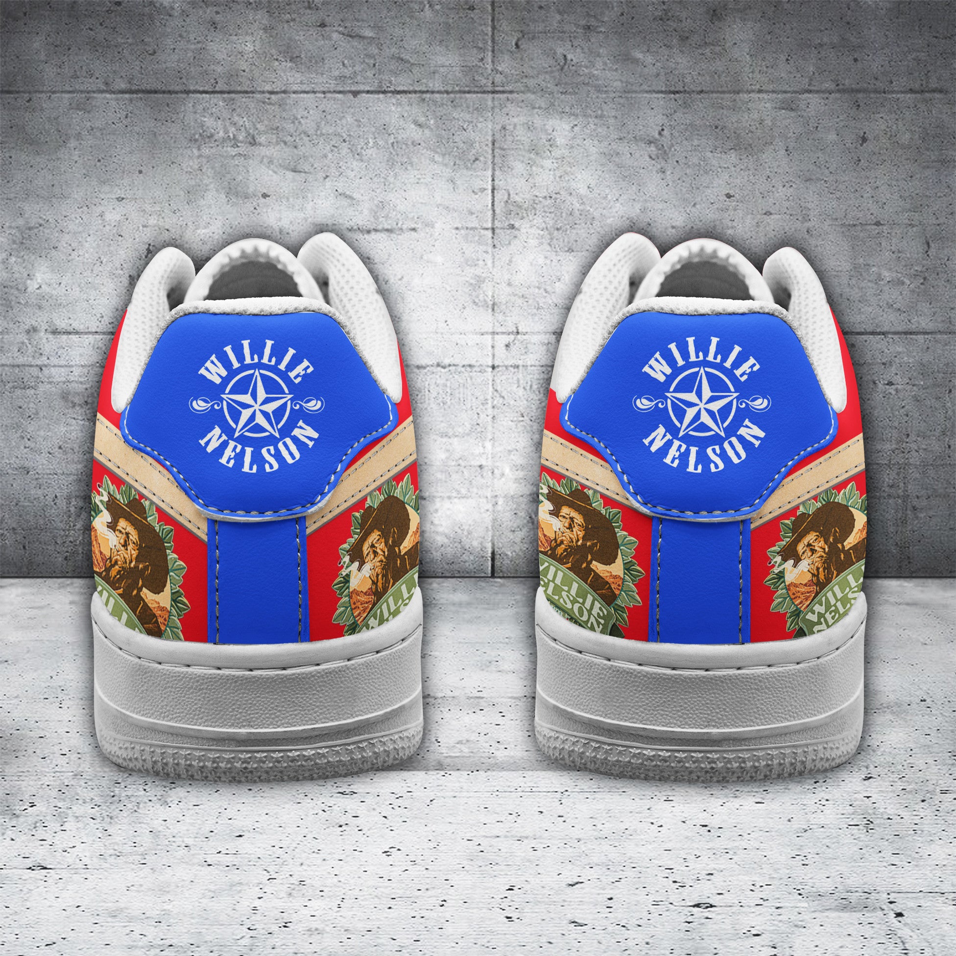 Ideafootwear Willie Nelson Air Low-Top Sneakers Shoes For Men And Women