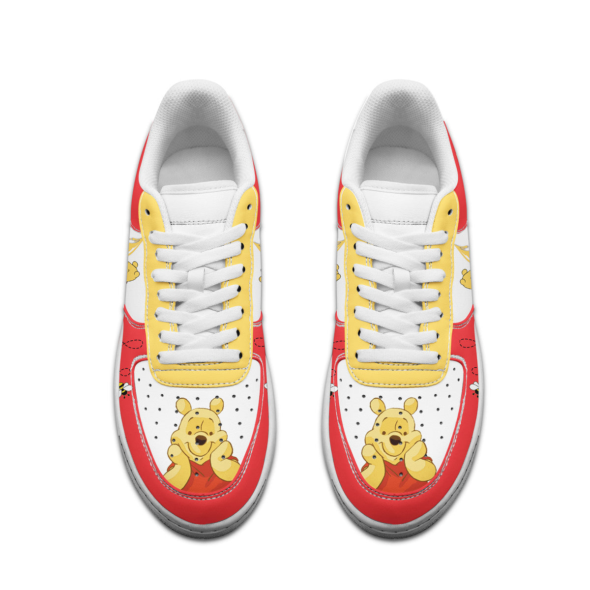 Ideafootwear Winnie-the-Pooh Air Low-Top Sneakers Shoes For Men And Women