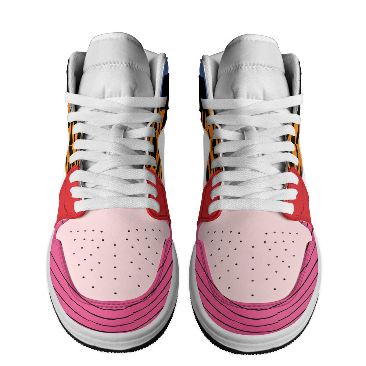 Ideafootwear Winnie The Pooh AJ1 High Sneakers Shoes For Men And Women