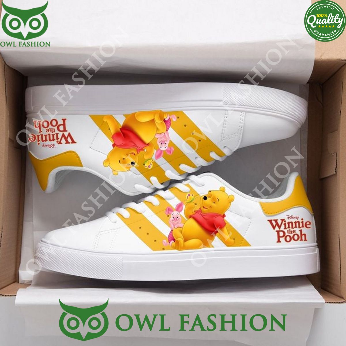 Ideafootwear Winnie-the-Pooh Skate Stan Shoes Sneakes For Men And Women