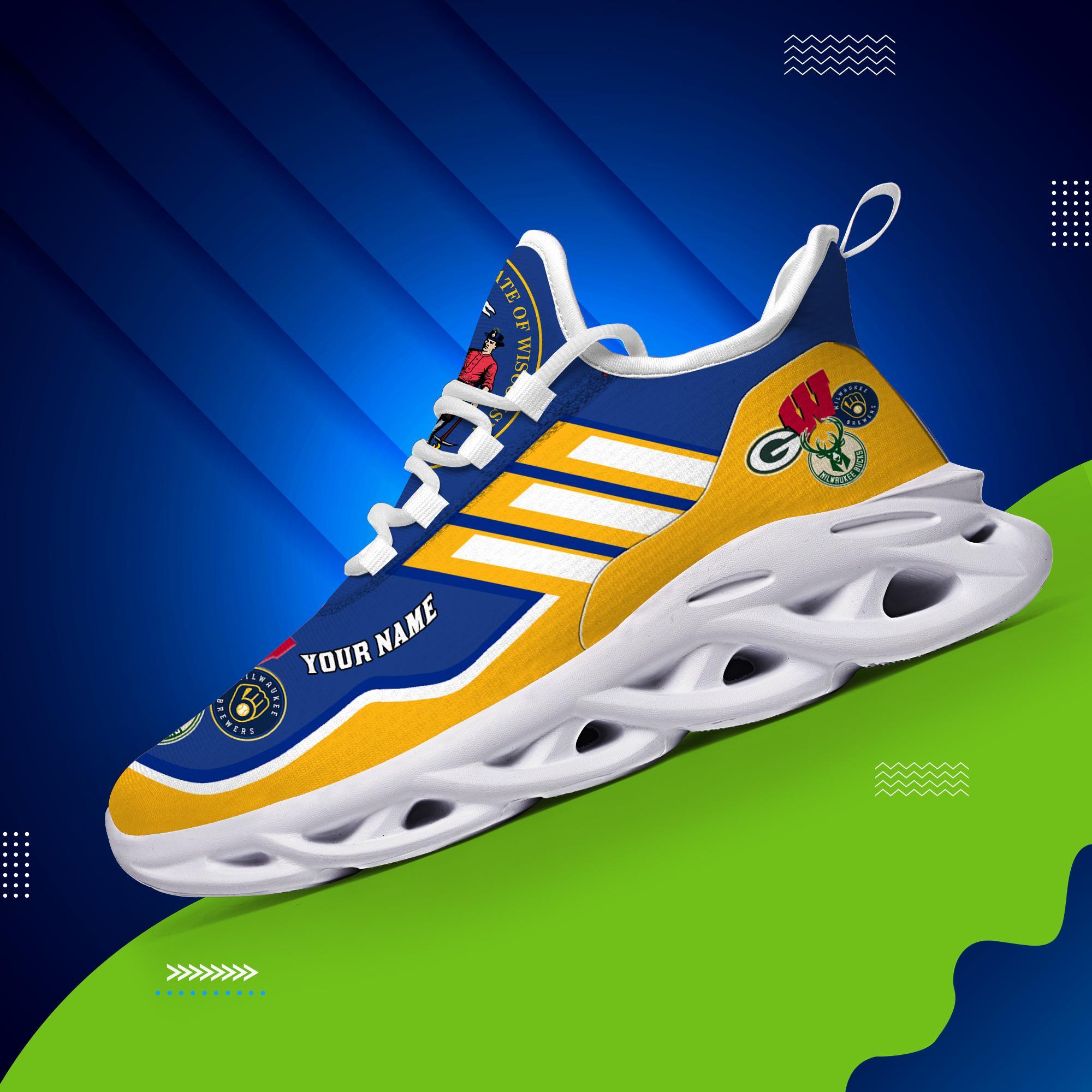 Ideafootwear Wisconsin Sport Team Max Soul Shoes Sneakers For Men And Women