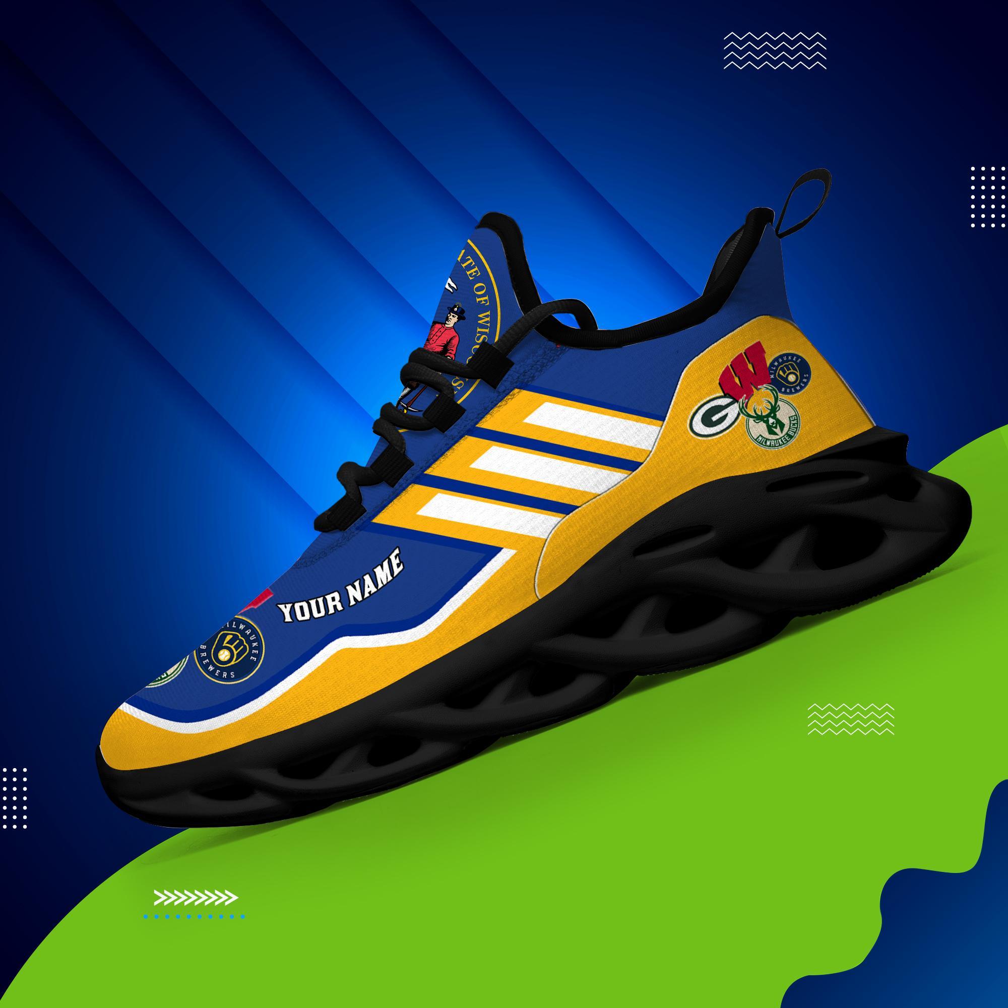 Ideafootwear Wisconsin Sport Team Max Soul Shoes Sneakers For Men And Women