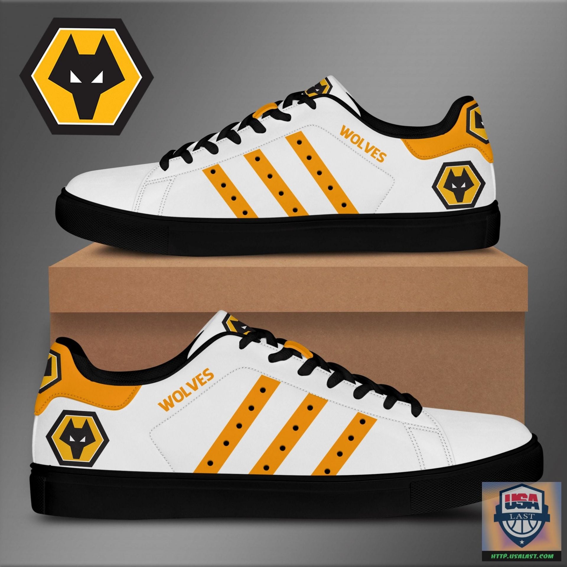 Ideafootwear Wolverhampton Wanderers FC Skate Stan Shoes Sneakes For Men And Women
