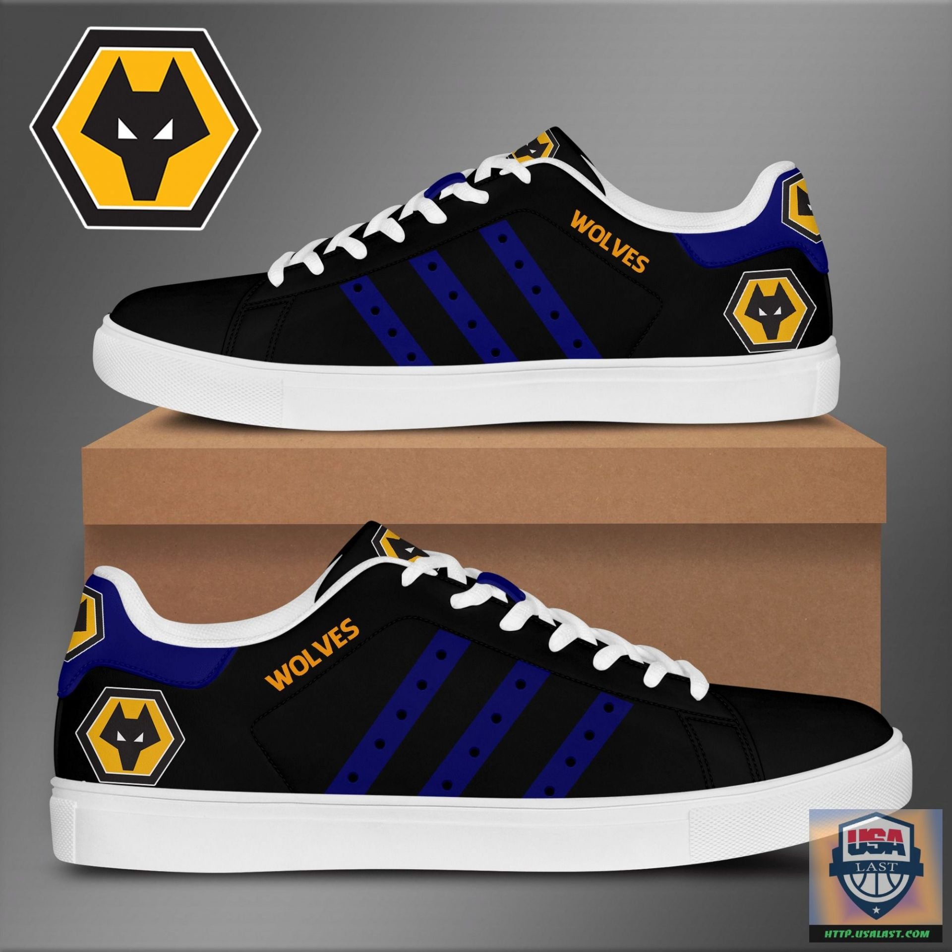 Ideafootwear Wolverhampton Wanderers FC Skate Stan Shoes Sneakes For Men And Women