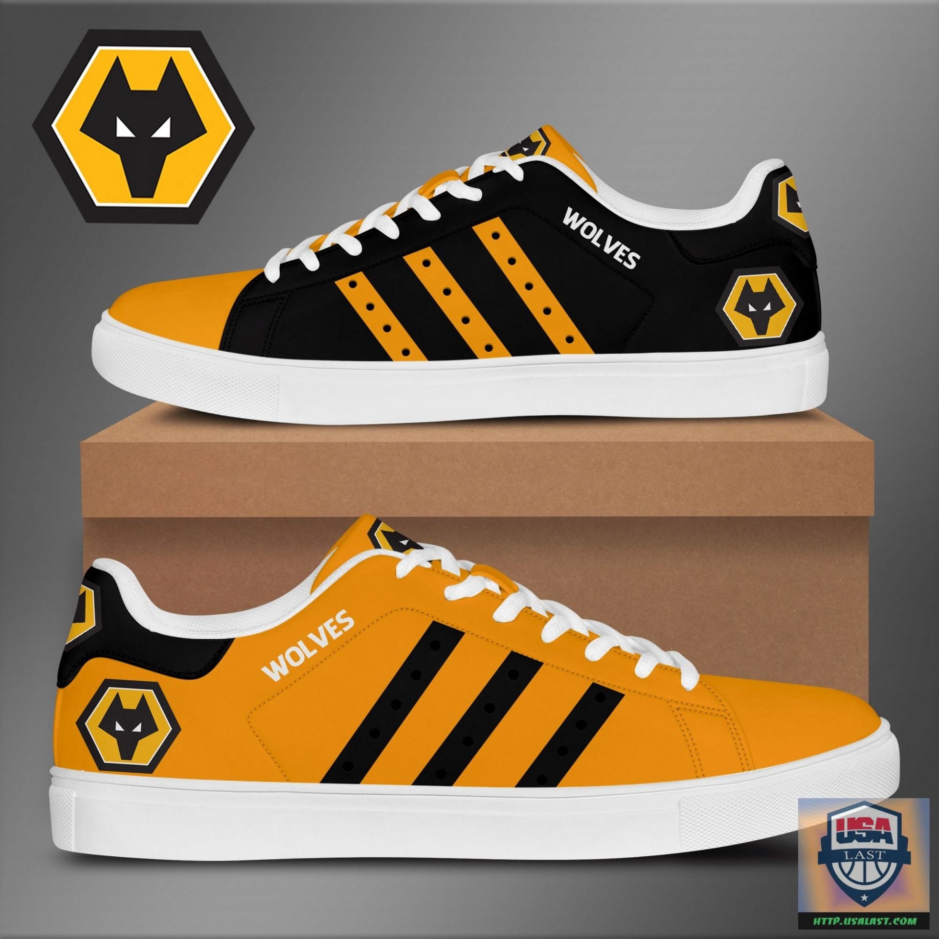 Ideafootwear Wolverhampton Wanderers FC Skate Stan Shoes Sneakes For Men And Women