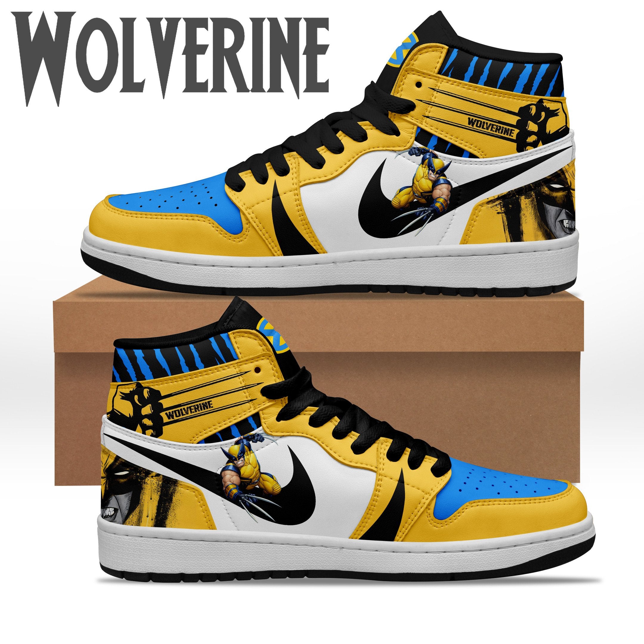 Ideafootwear Wolverine AJ1 High Sneakers Shoes For Men And Women