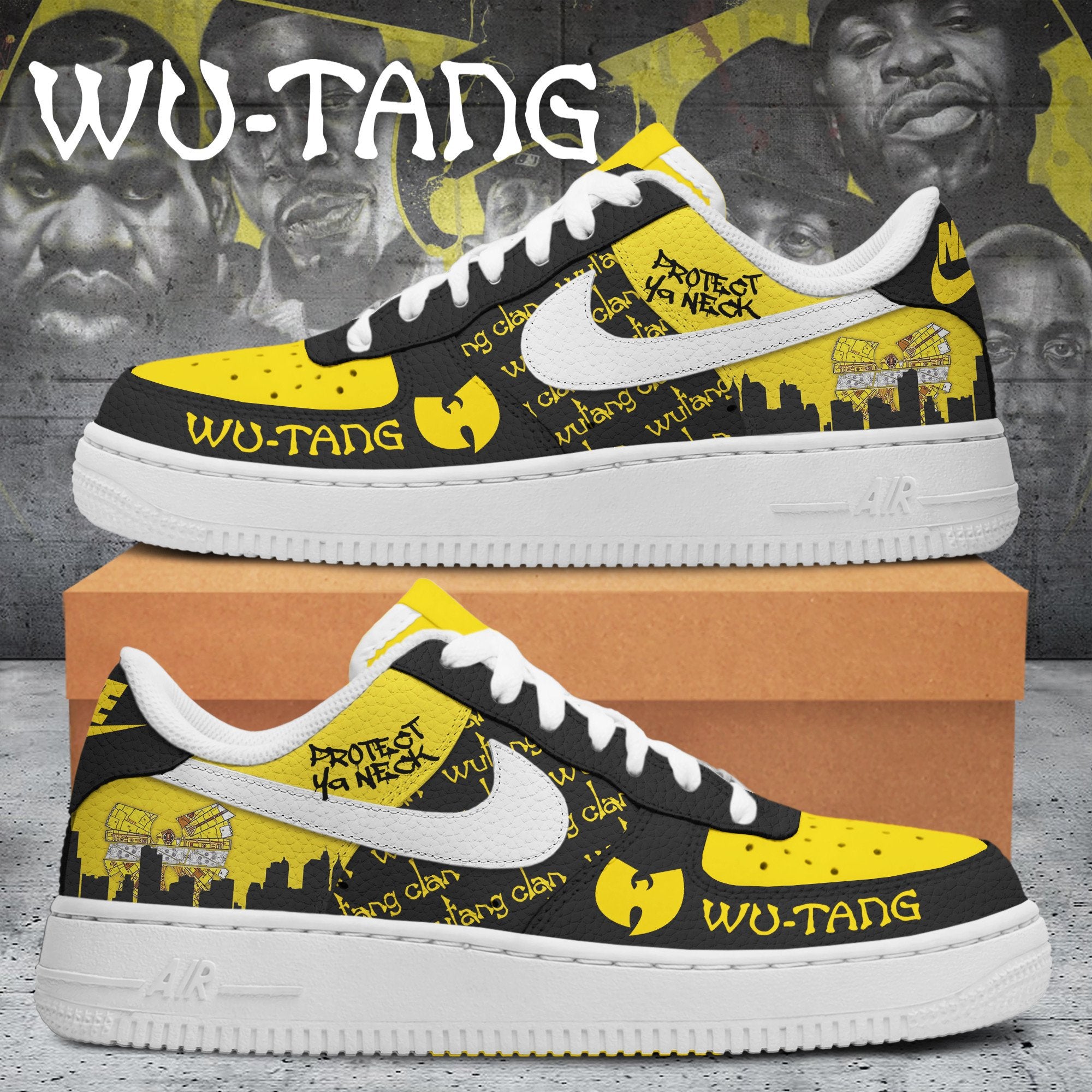 Ideafootwear Wu Tang Clan Air Low-Top Sneakers Shoes For Men And Women