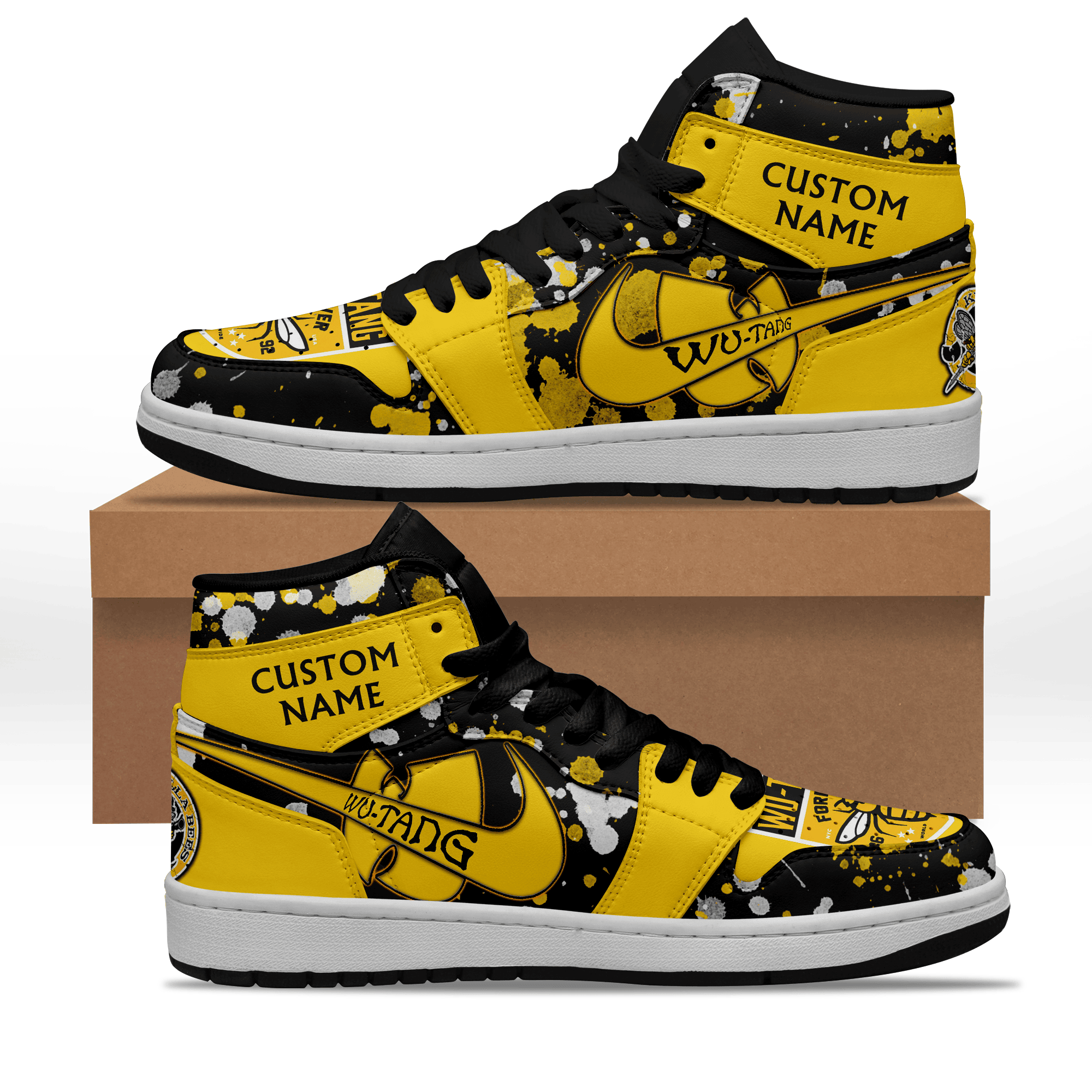 Ideafootwear Wu Tang Clan AJ1 High Sneakers Shoes For Men And Women