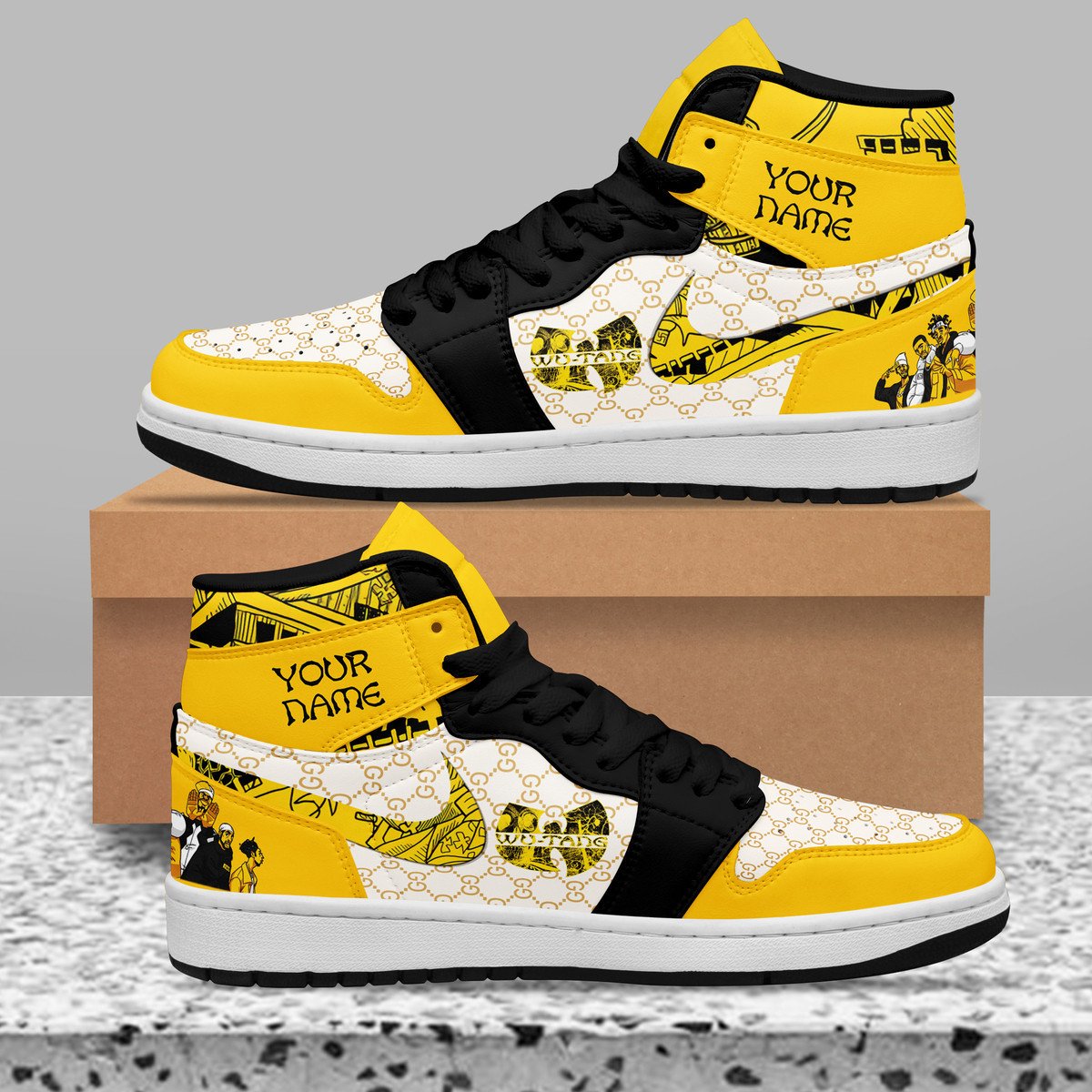 Ideafootwear Wu Tang Clan AJ1 High Sneakers Shoes For Men And Women