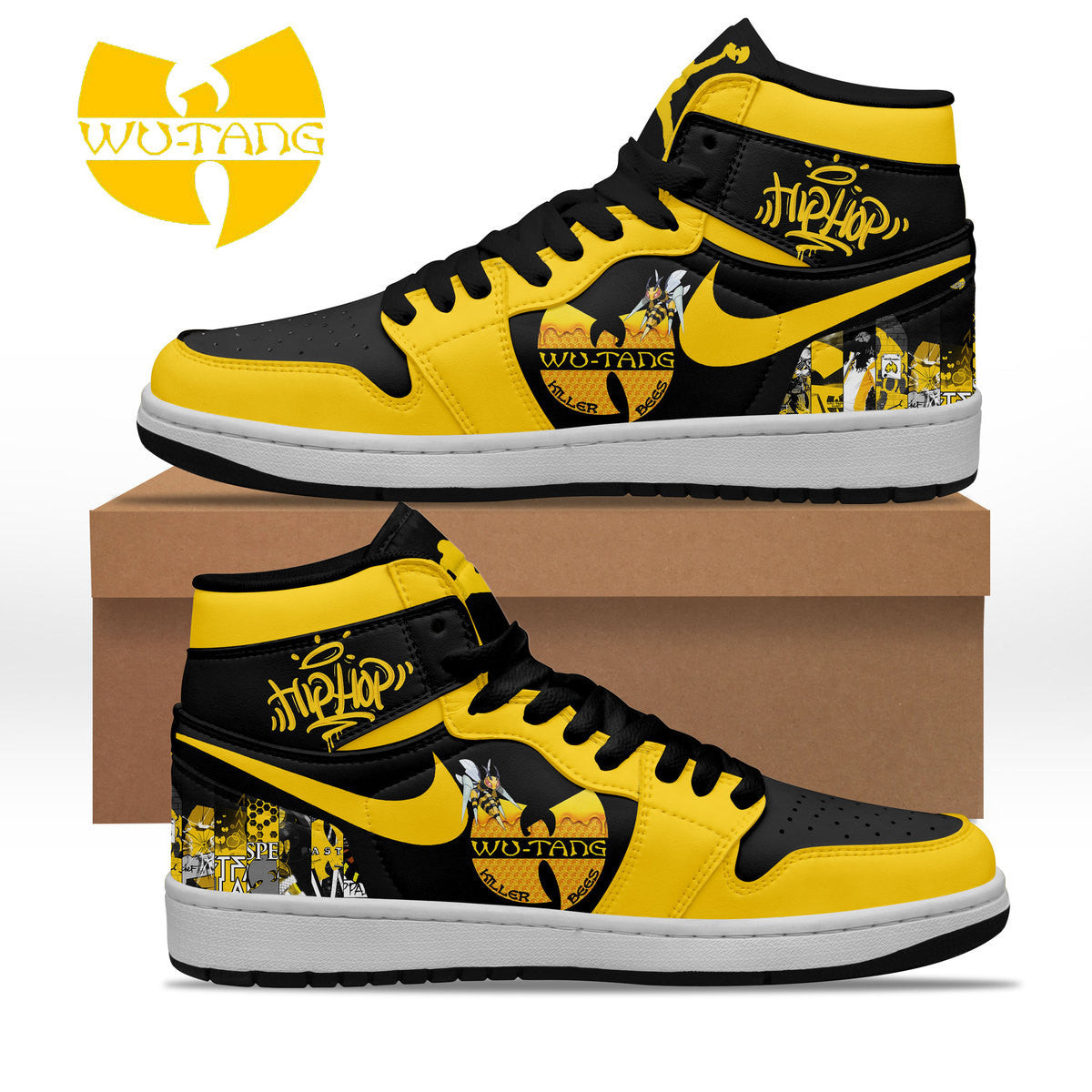 Ideafootwear Wu Tang Clan AJ1 High Sneakers Shoes For Men And Women