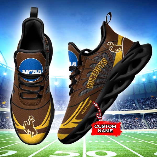 Ideafootwear Wyoming Cowboys NCAA Max Soul Shoes Sneakers For Men And Women