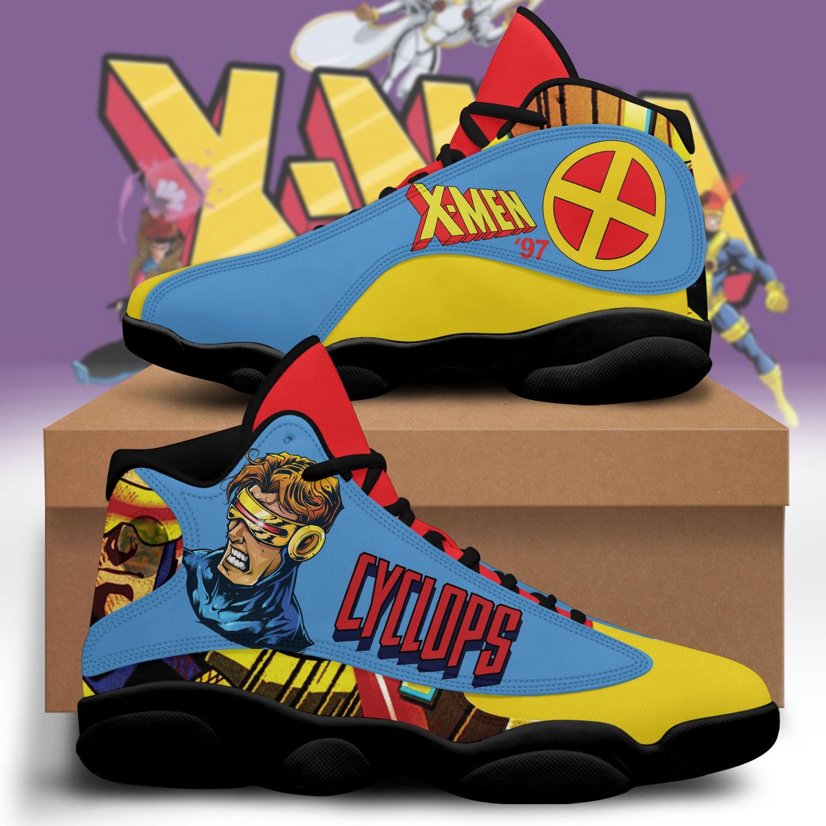 Ideafootwear X-Men AJ13 Sneakers Shoes For Men And Women
