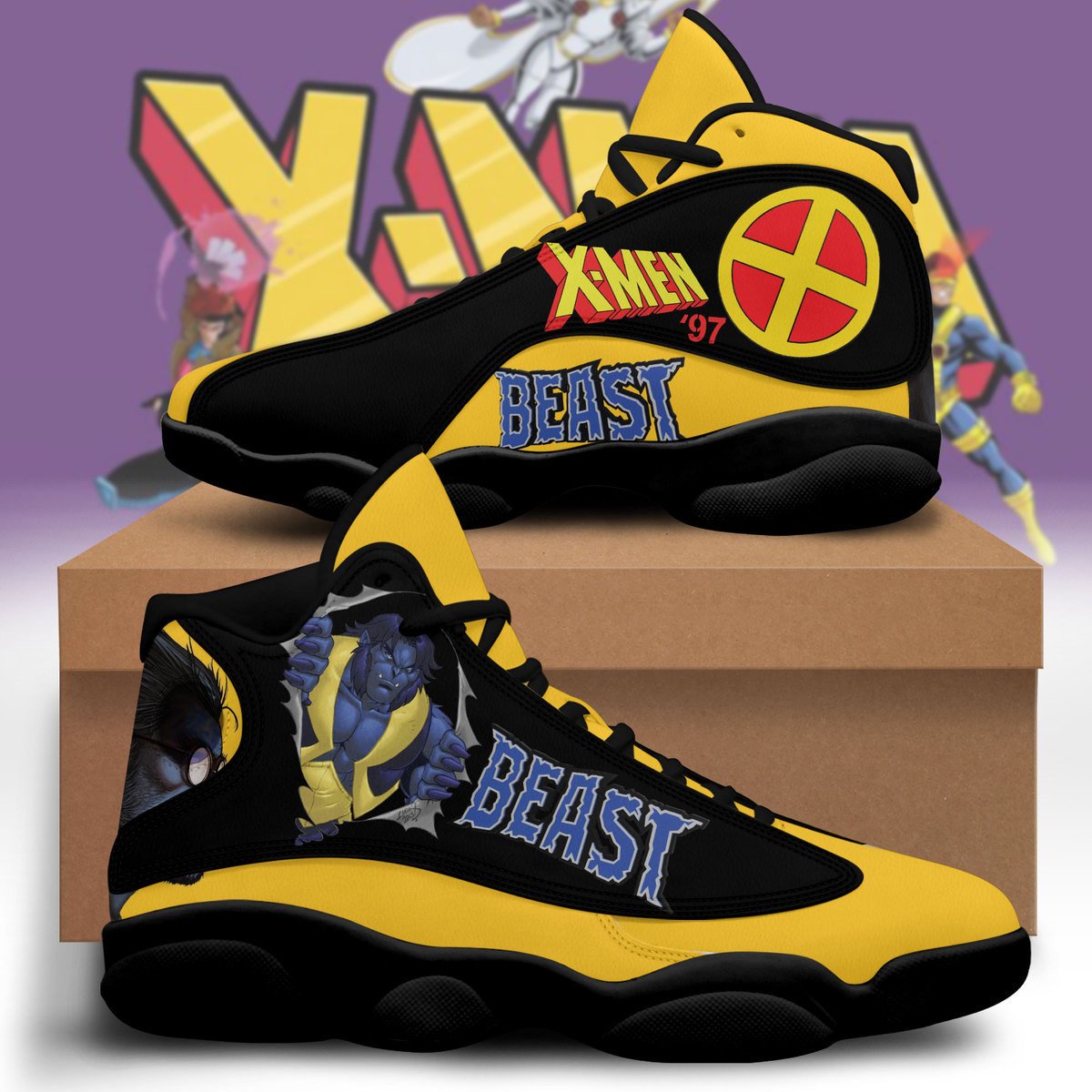 Ideafootwear X-Men AJ13 Sneakers Shoes For Men And Women