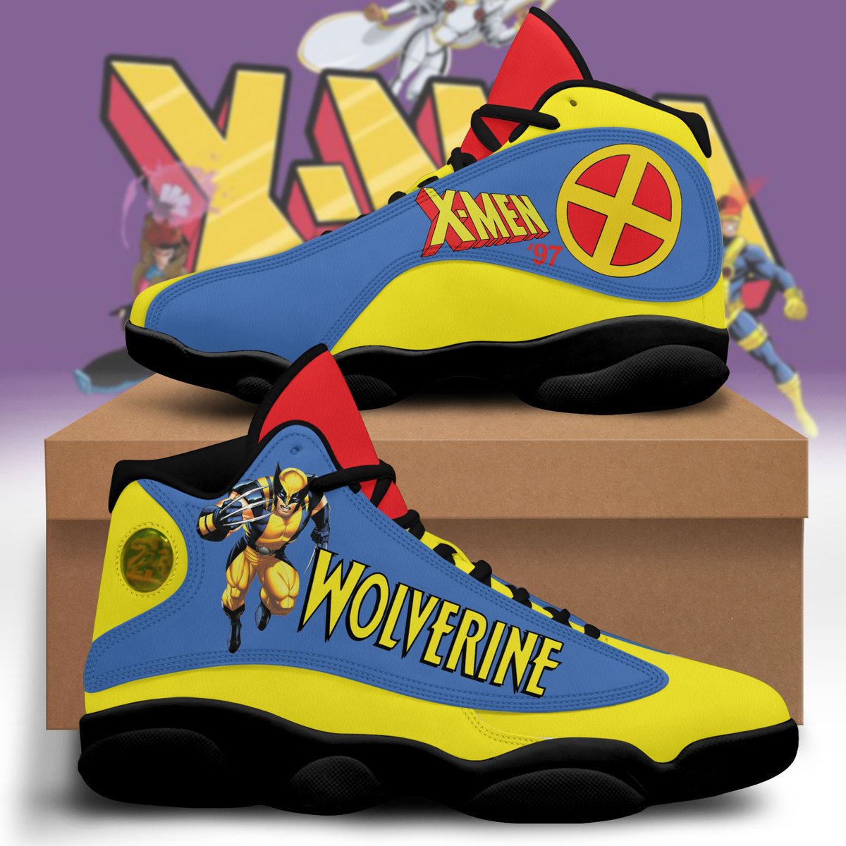 Ideafootwear X-Men AJ13 Sneakers Shoes For Men And Women
