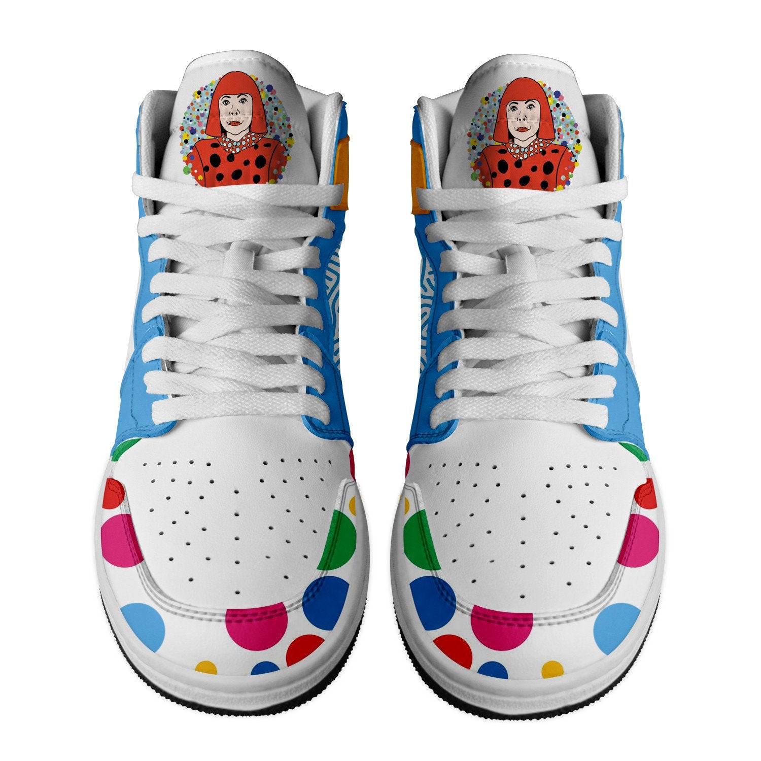 Ideafootwear Yayoi Kusama AJ1 High Sneakers Shoes For Men And Women