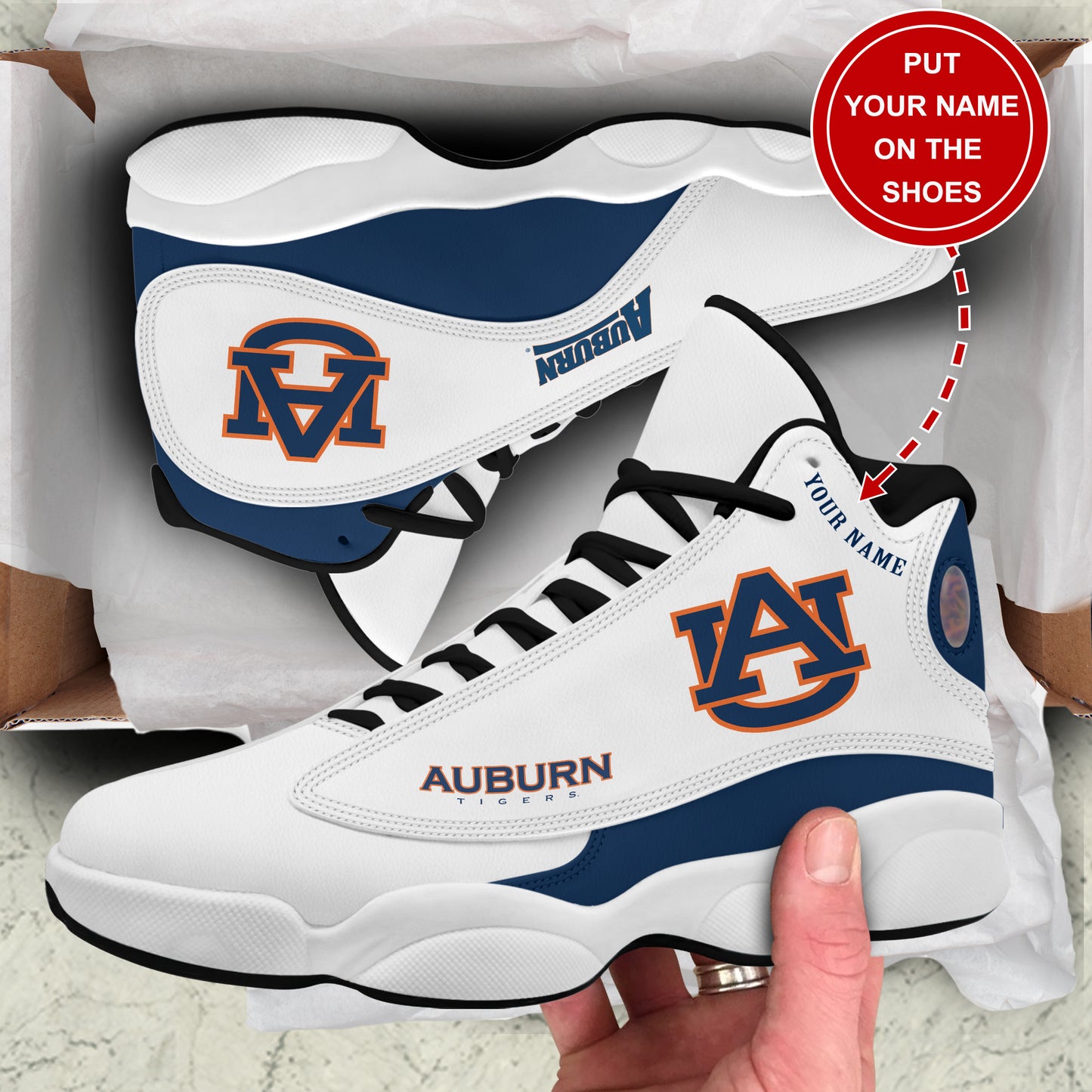 Ideafootwear Auburn Tigers AJ13 Sneakers Shoes For Men And Women 1