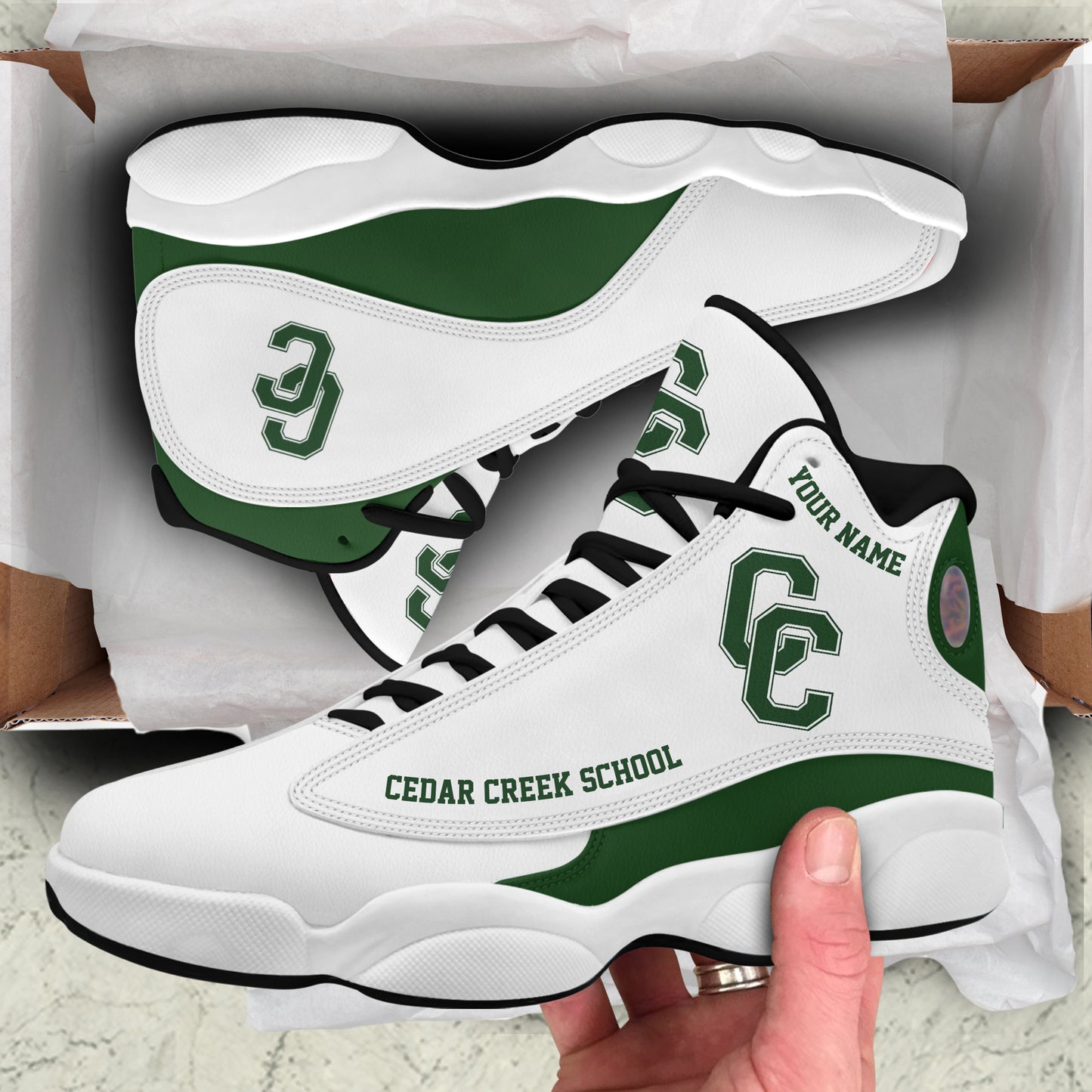 Ideafootwear Cedar Creek School AJ13 Sneakers Shoes For Men And Women 1