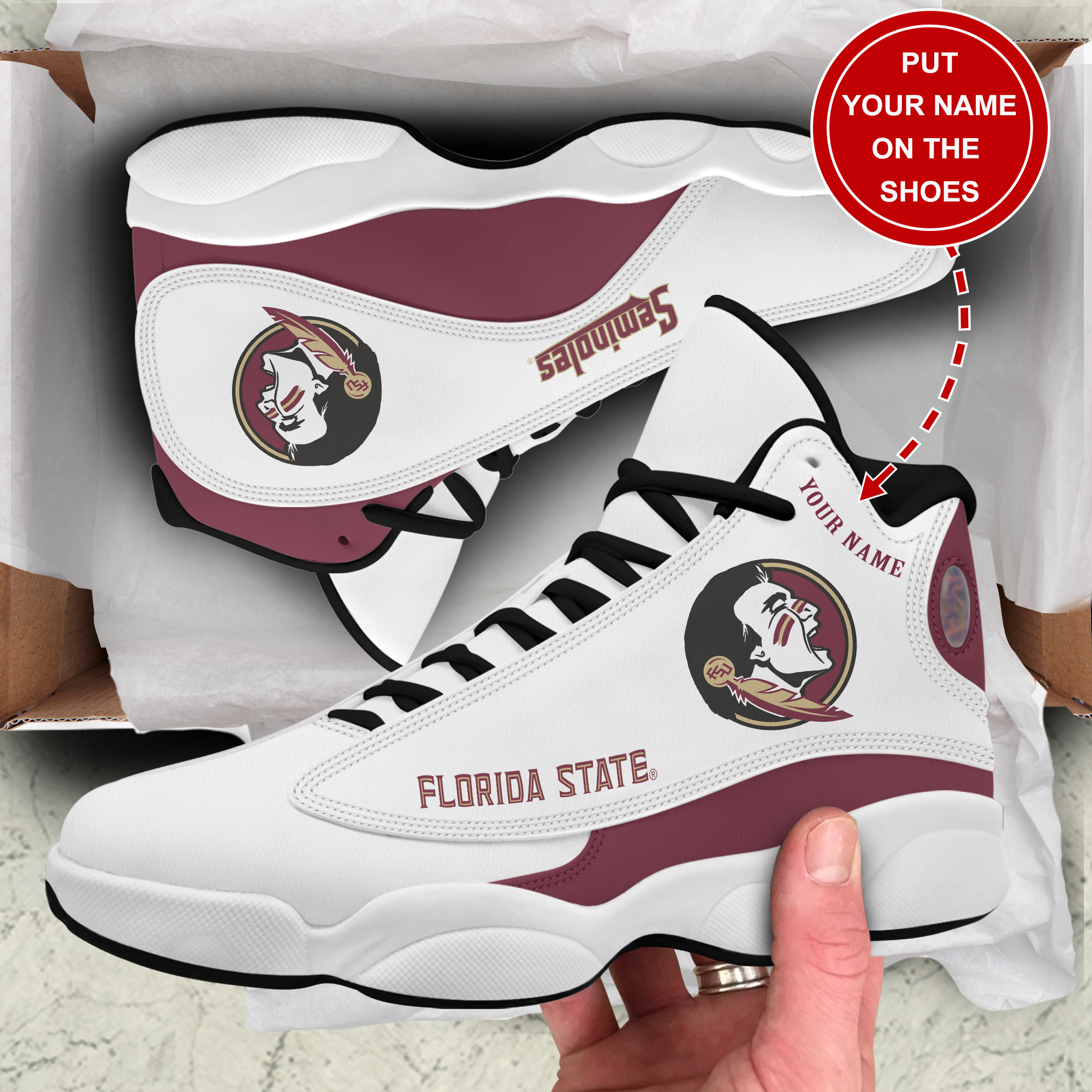 Ideafootwear Florida State Seminoles AJ13 Sneakers Shoes For Men And Women 1