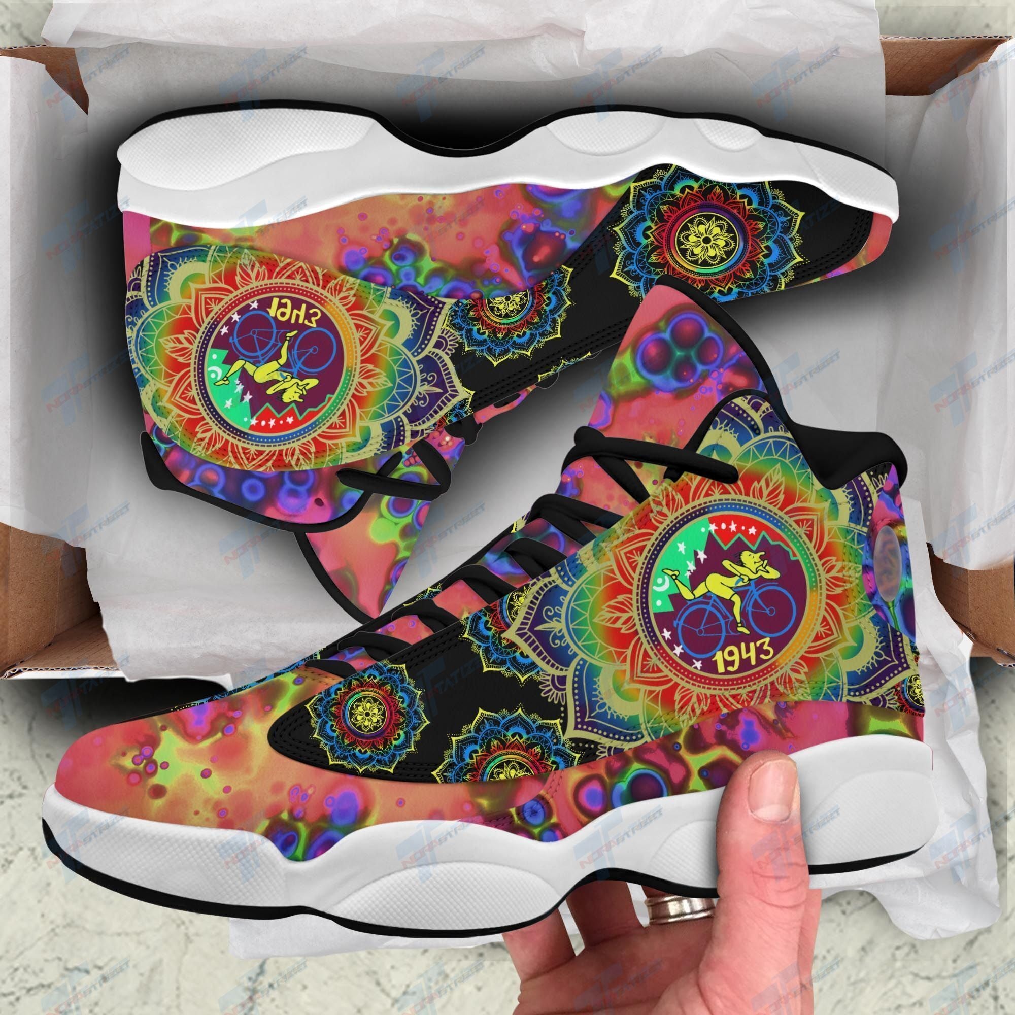 Ideafootwear Funny Mandala Mushroom AJ13 Sneakers Shoes For Men And Women 2