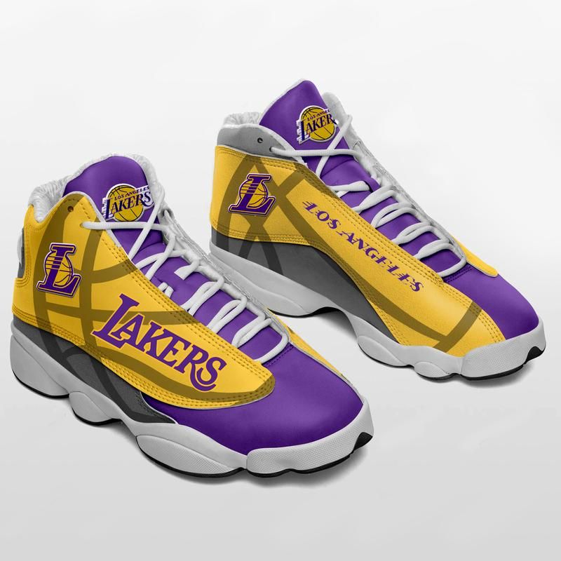 Ideafootwear Los Angeles Lakers AJ13 Sneakers Shoes For Men And Women 9