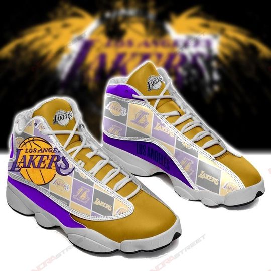 Ideafootwear Los Angeles Lakers AJ13 Sneakers Shoes For Men And Women 8