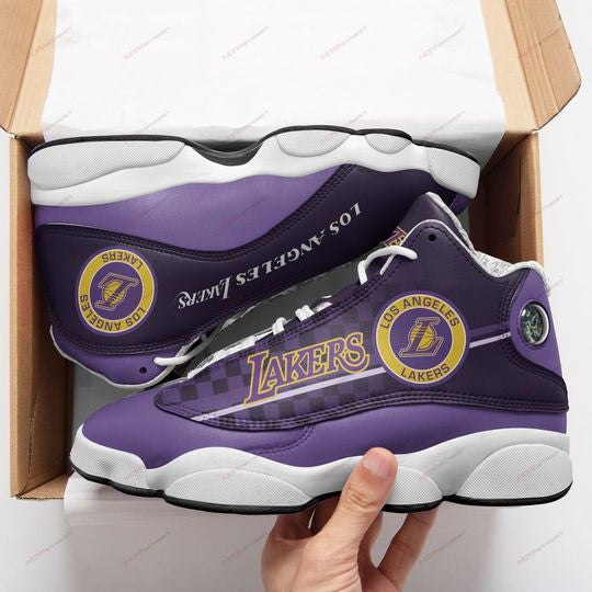 Ideafootwear Los Angeles Lakers AJ13 Sneakers Shoes For Men And Women 7