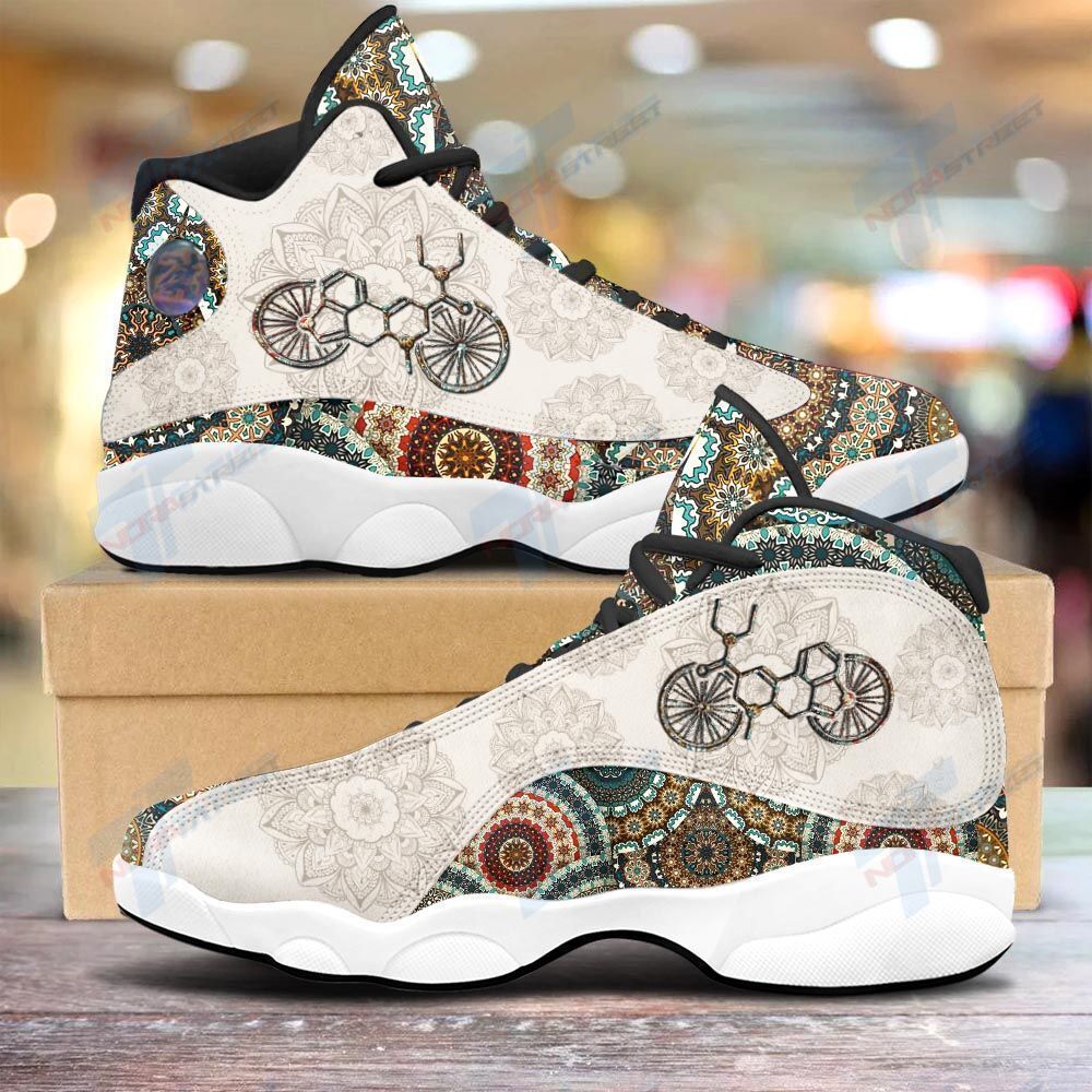 Ideafootwear Mandala Lsd Bicycle AJ13 Sneakers Shoes For Men And Women 1