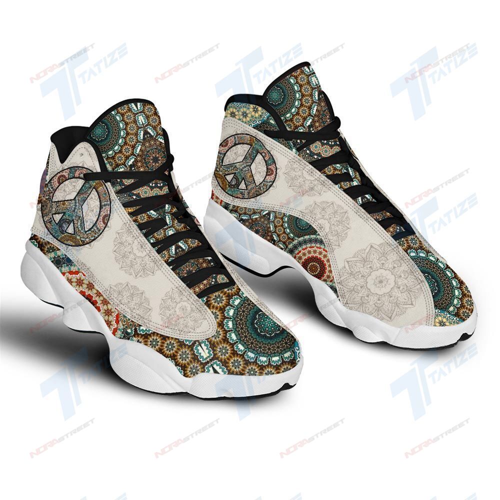 Ideafootwear Mandala Pattern Hippie AJ13 Sneakers Shoes For Men And Women 1