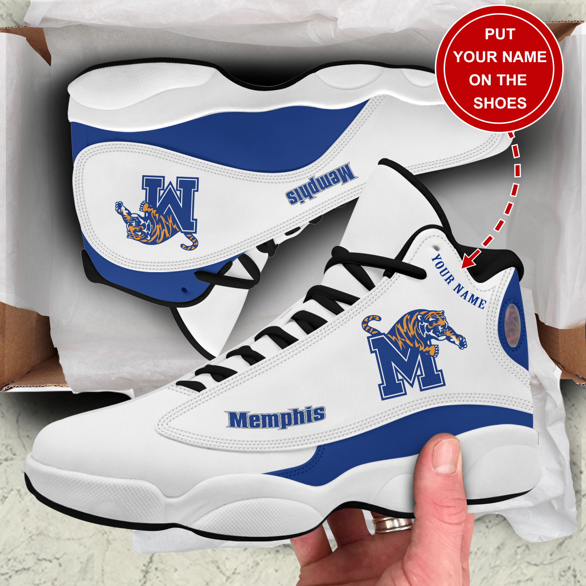 Ideafootwear Memphis Tigers AJ13 Sneakers Shoes For Men And Women 1