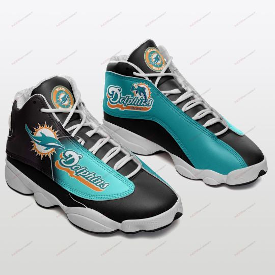 Ideafootwear Miami Dolphins AJ13 Sneakers Shoes For Men And Women 16