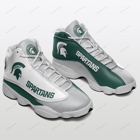 Ideafootwear Michigan State Spartans AJ13 Sneakers Shoes For Men And Women 2