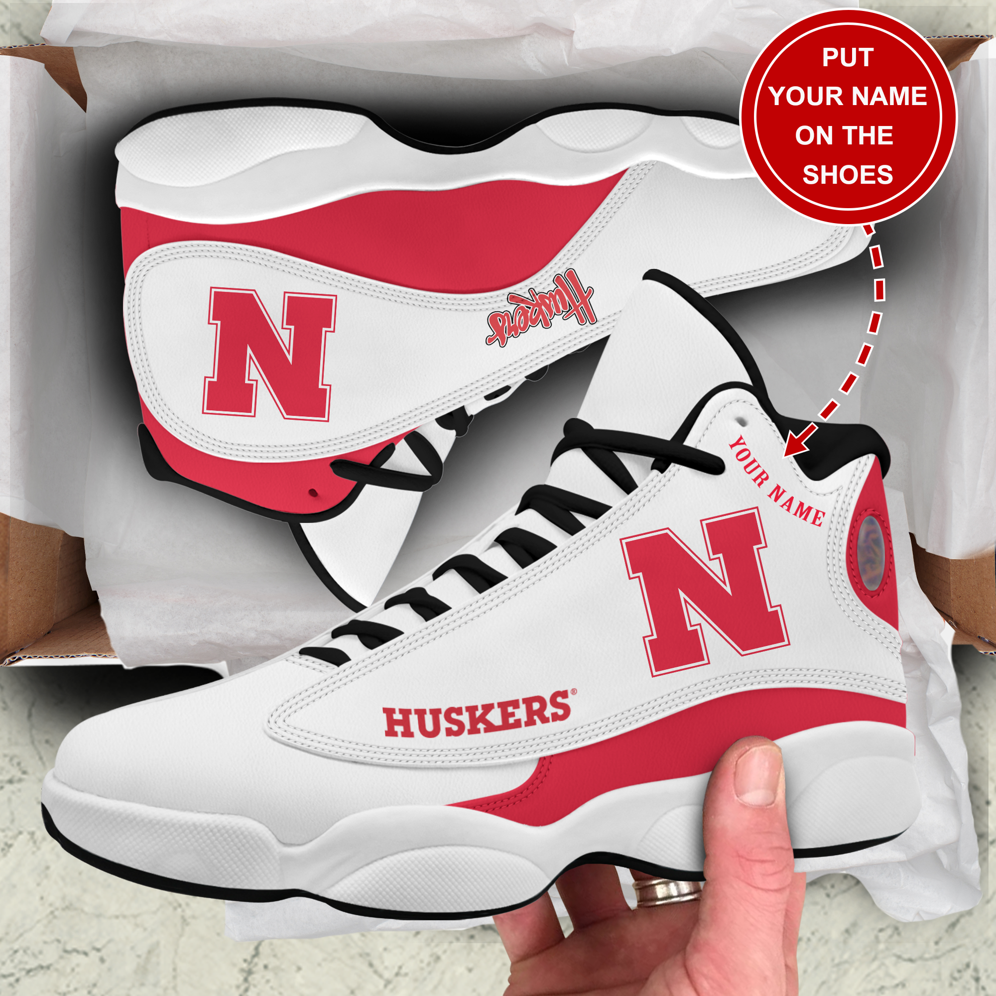 Ideafootwear Nebraska Cornhuskers AJ13 Sneakers Shoes For Men And Women 1