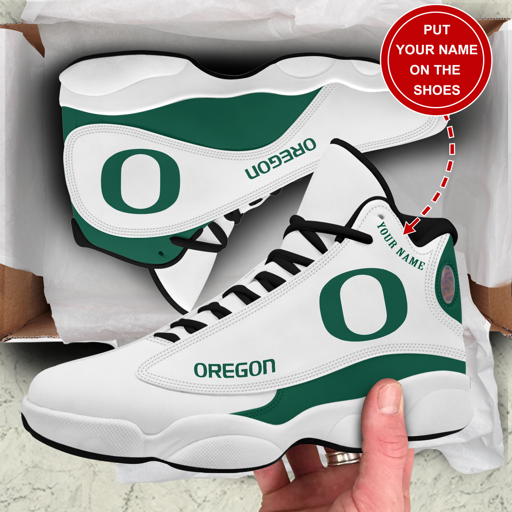 Ideafootwear Oregon Ducks AJ13 Sneakers Shoes For Men And Women 1