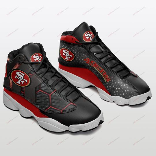 Ideafootwear San Francisco 49ers AJ13 Sneakers Shoes For Men And Women 9
