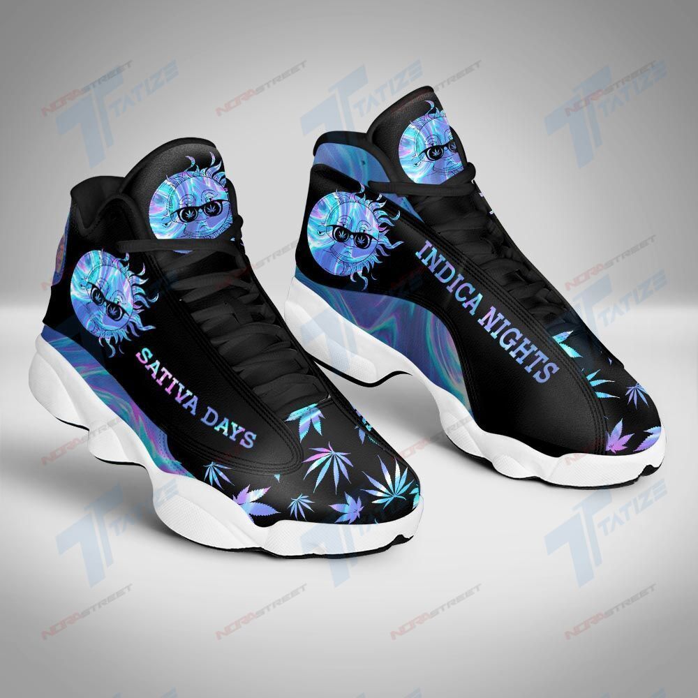 Ideafootwear Sativa Days Indica Nights AJ13 Sneakers Shoes For Men And Women 1