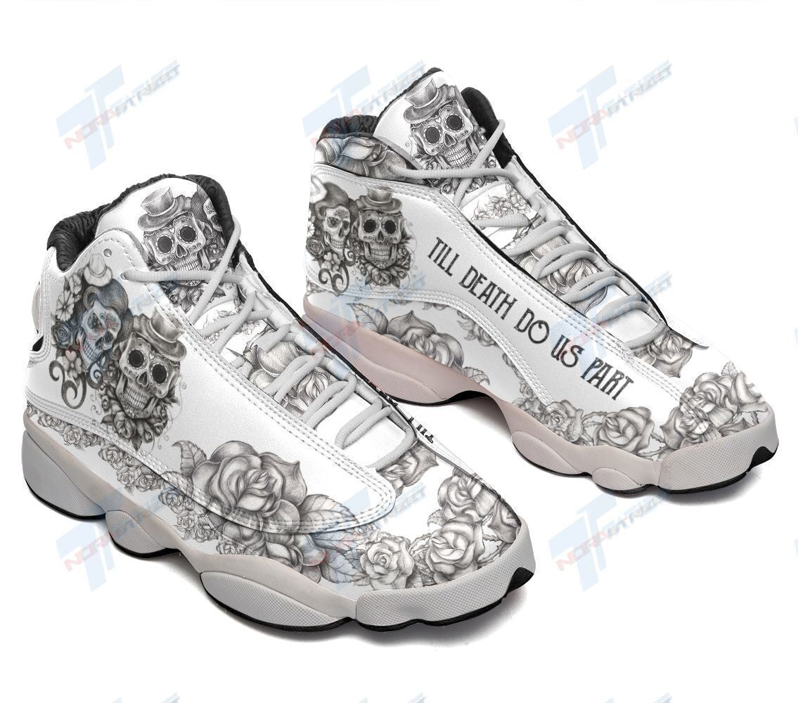 Ideafootwear Skull Till Death Do Us Part AJ13 Sneakers Shoes For Men And Women 1