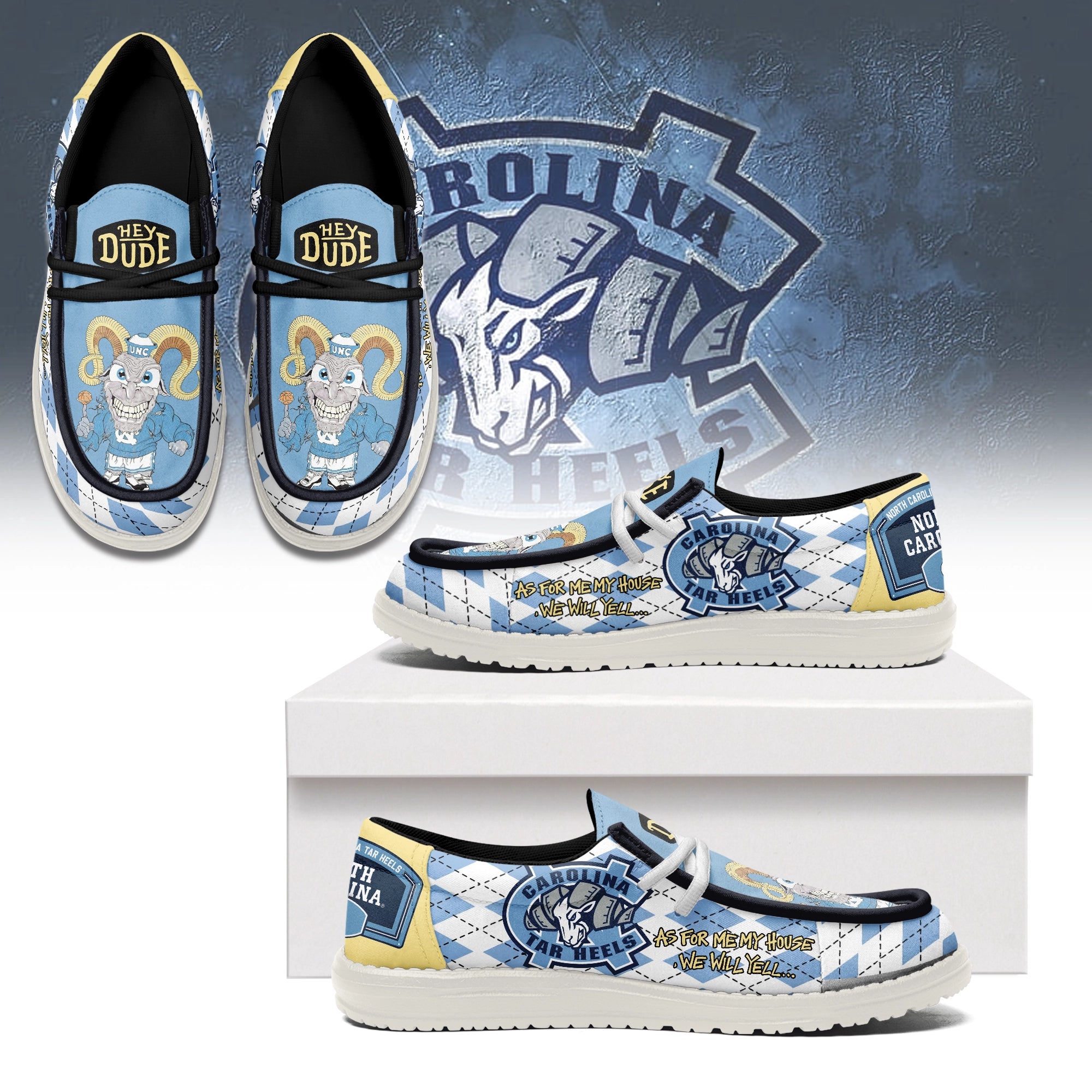 IdeaFootwear North Carolina Tar Heels Hey Dude Shoes For Men And Women