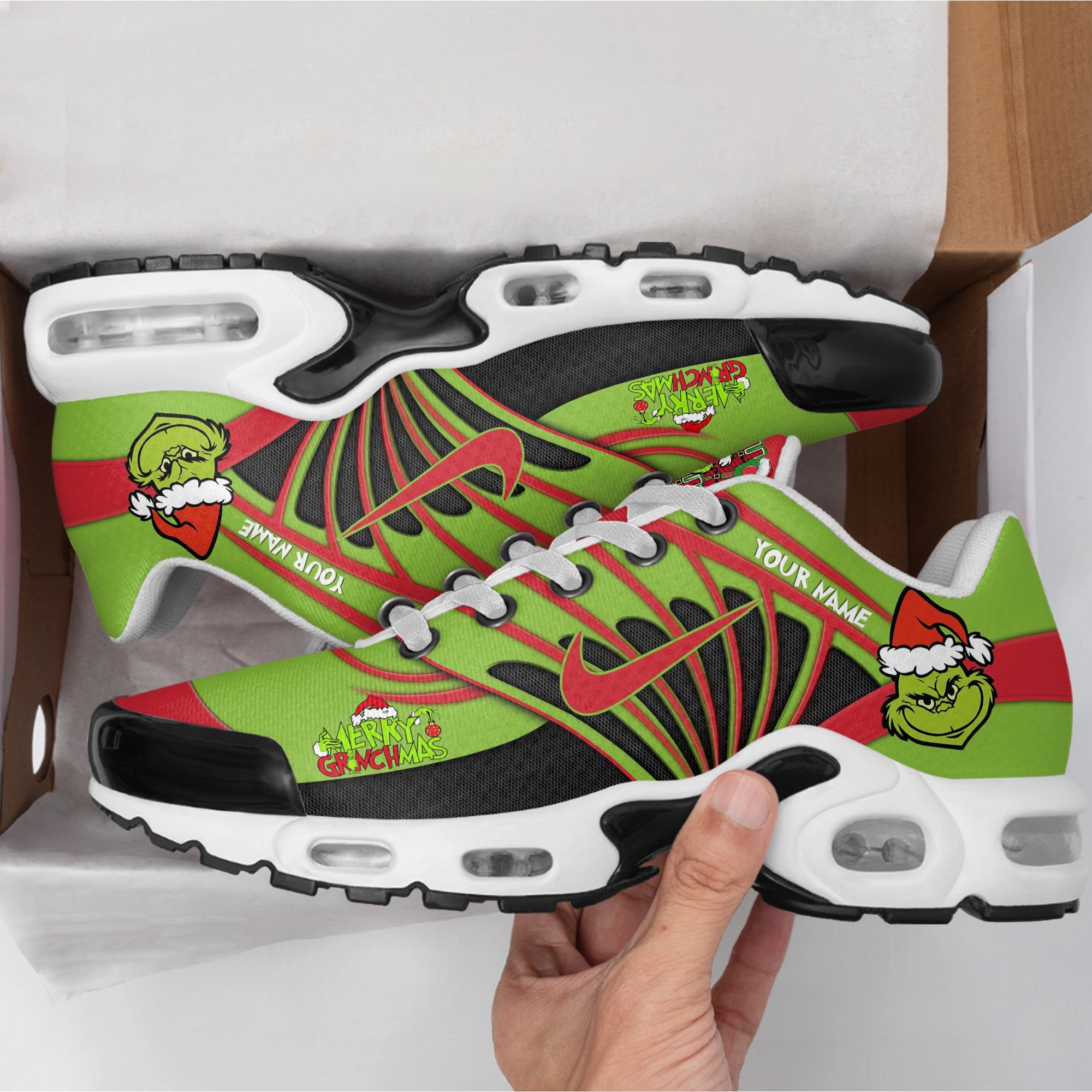 Ideafootwear The Grinch x Christmas TN Shoes Sneakers For Men And Women