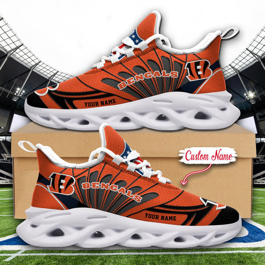 Ideafootwear Cincinnati Bengals NFL Max Soul Shoes Sneakers For Men And Women
