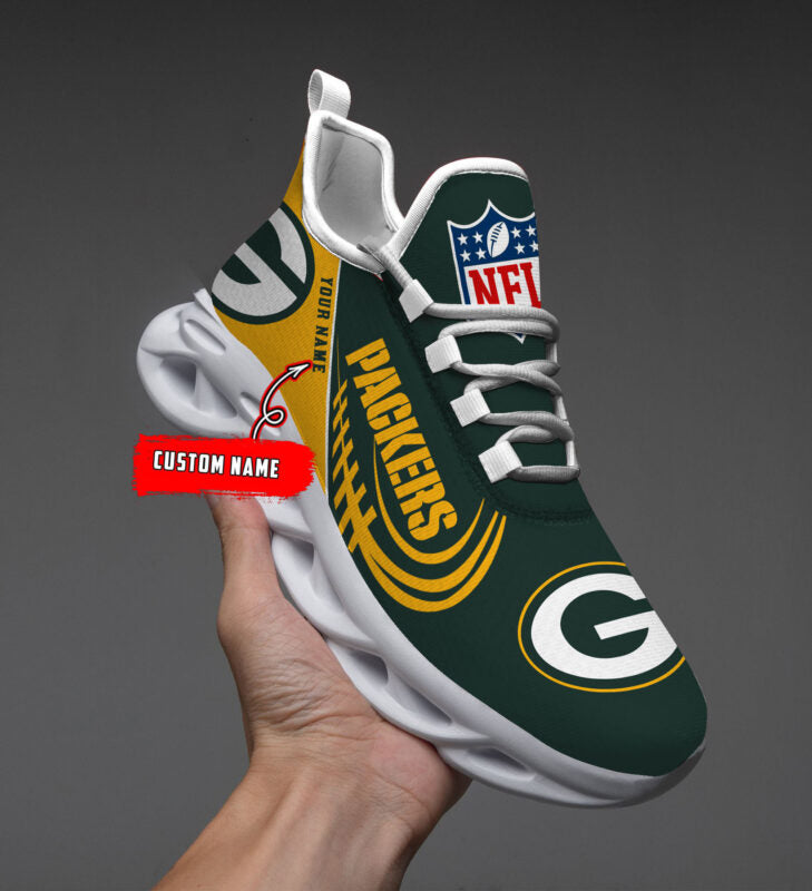 Ideafootwear Green Bay Packers Max Soul Shoes Sneakers For Men And Women
