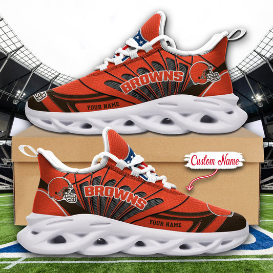 Ideafootwear Cleveland Browns NFL Max Soul Shoes Sneakers For Men And Women