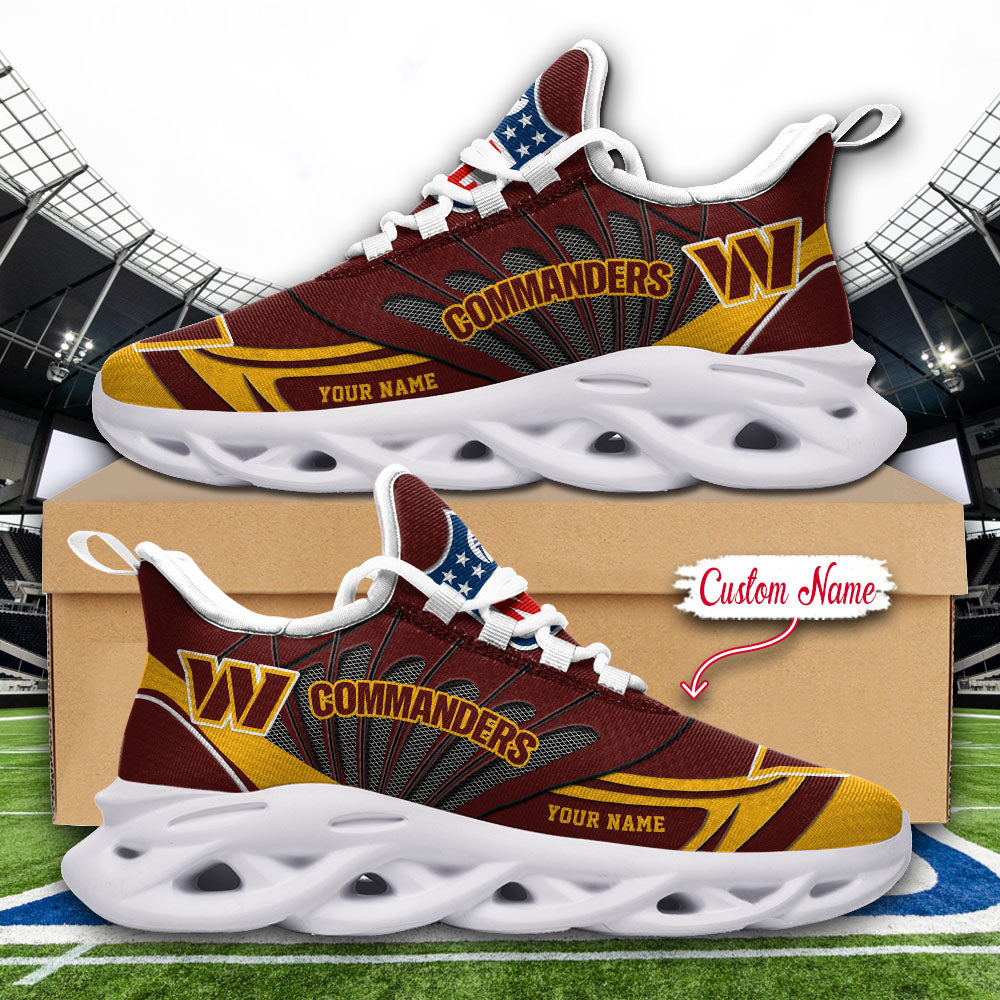 Ideafootwear Washington Commanders NFL Max Soul Shoes Sneakers For Men And Women