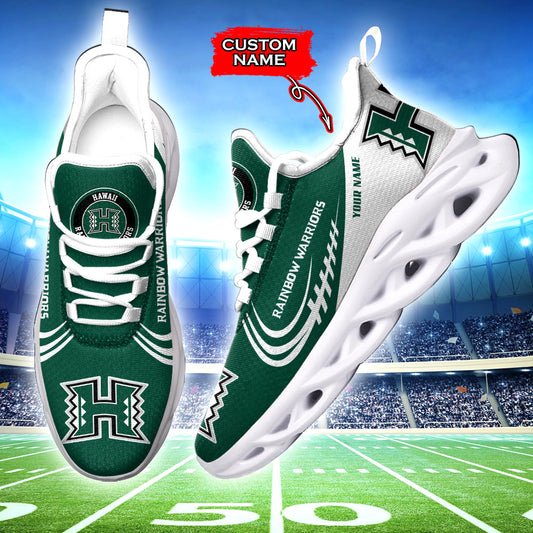Ideafootwear Hawaii Rainbow Warriors NCAA Max Soul Shoes Sneakers For Men And Women